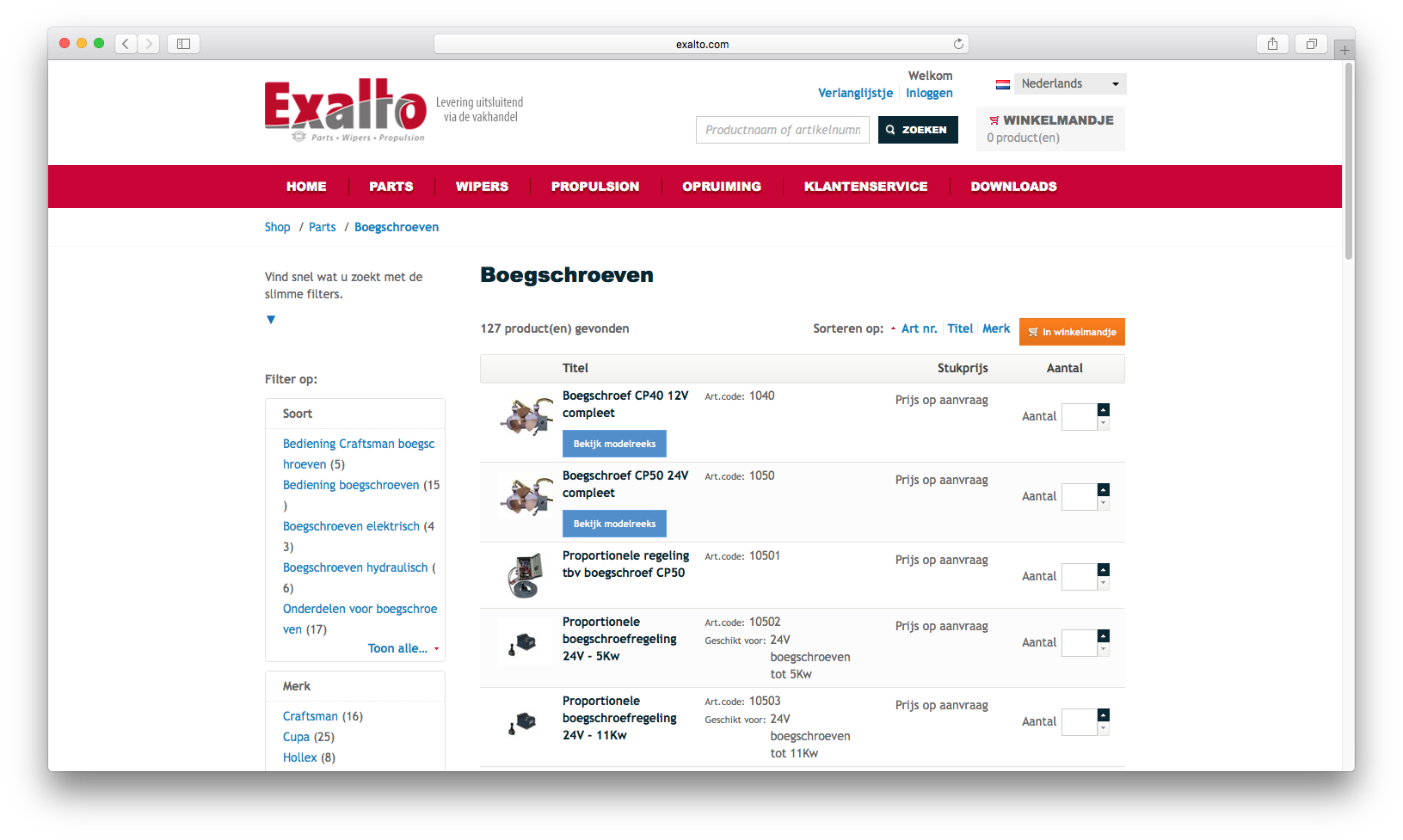 Perfion füttert Exaltos E-Commerce-Website und Katalogseiten mit aktuellen Produktdaten und Bildern